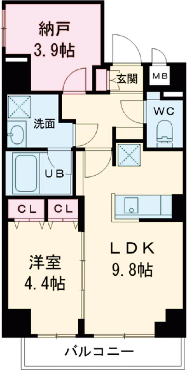 S-RESIDENCE錦糸町Southの間取り