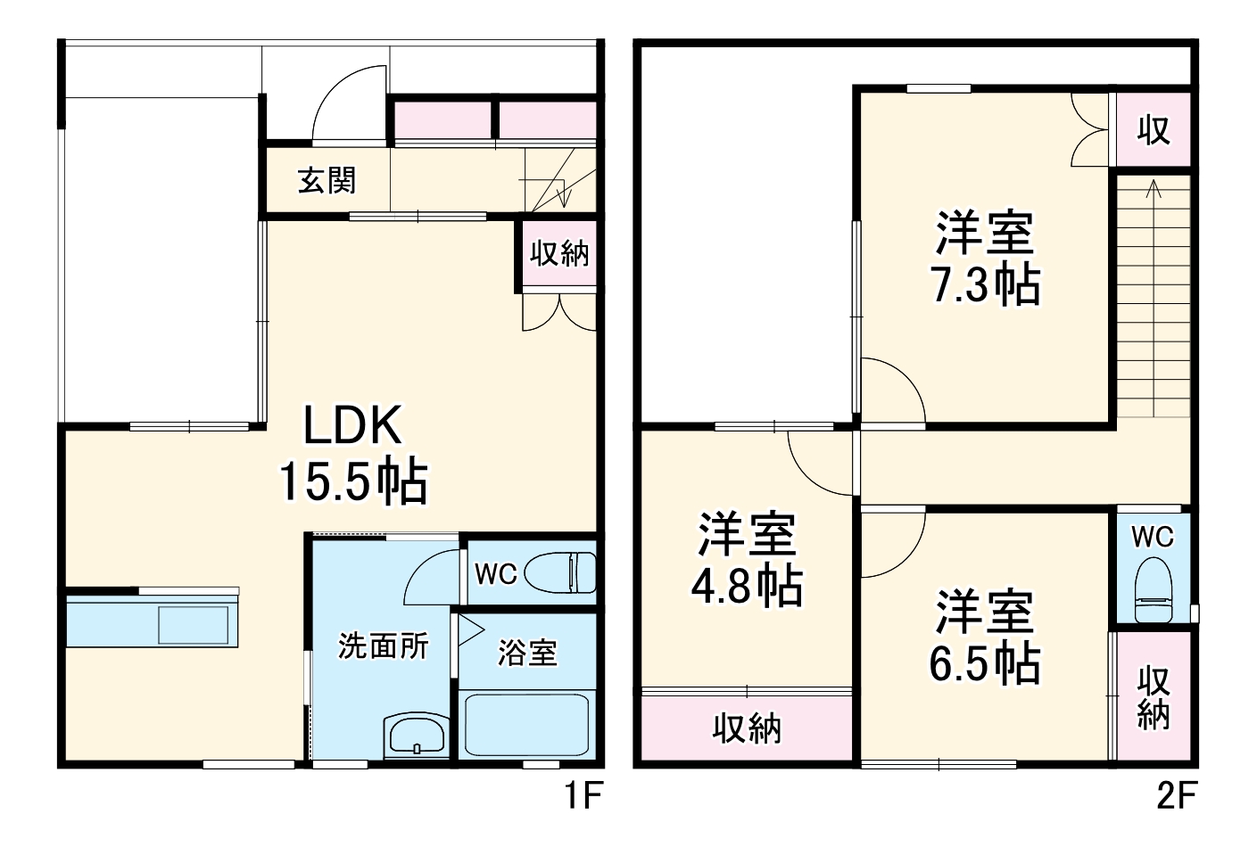 キャレブラン上浅田Ⅱの間取り