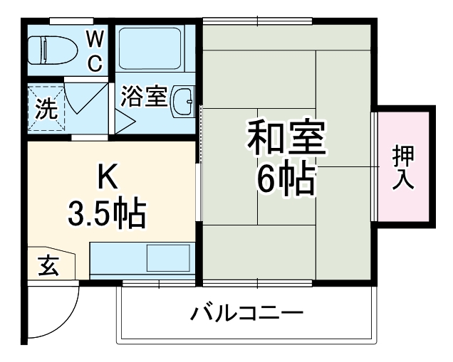 新谷コーポの間取り