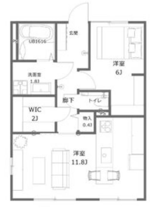 プラザ碧Aの間取り