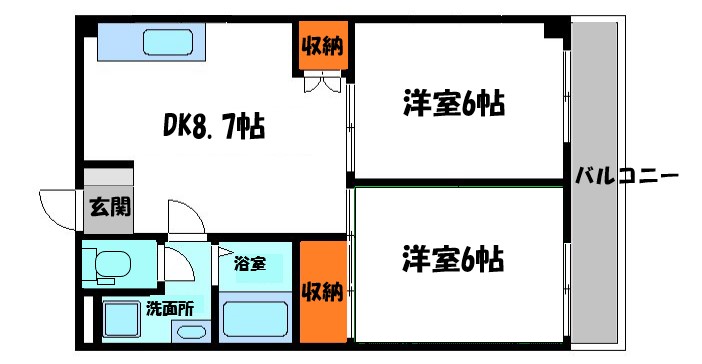 マンションアフルエンスの間取り
