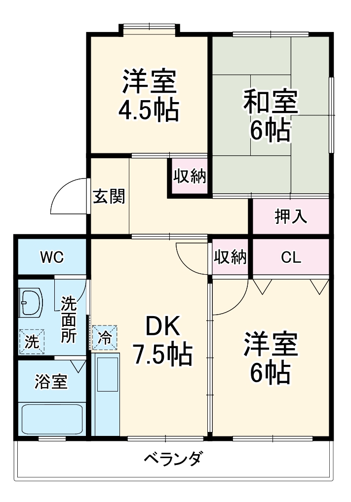 コーポ岡田の間取り