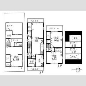 中堂寺北町戸建の間取り
