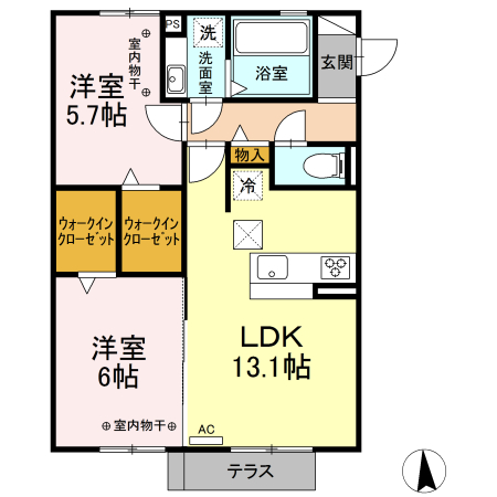 コンフォール国府の間取り