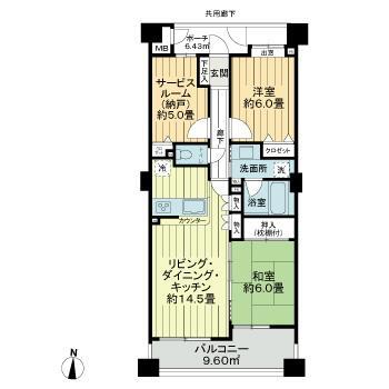 コスモ錦糸町リベディアの間取り
