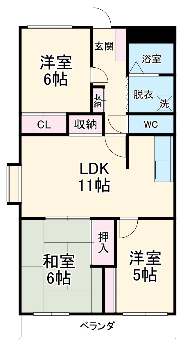 シーズンコート港南の間取り