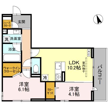 (仮称)D-ROOM大瀬4丁目(SMⅡ)の間取り