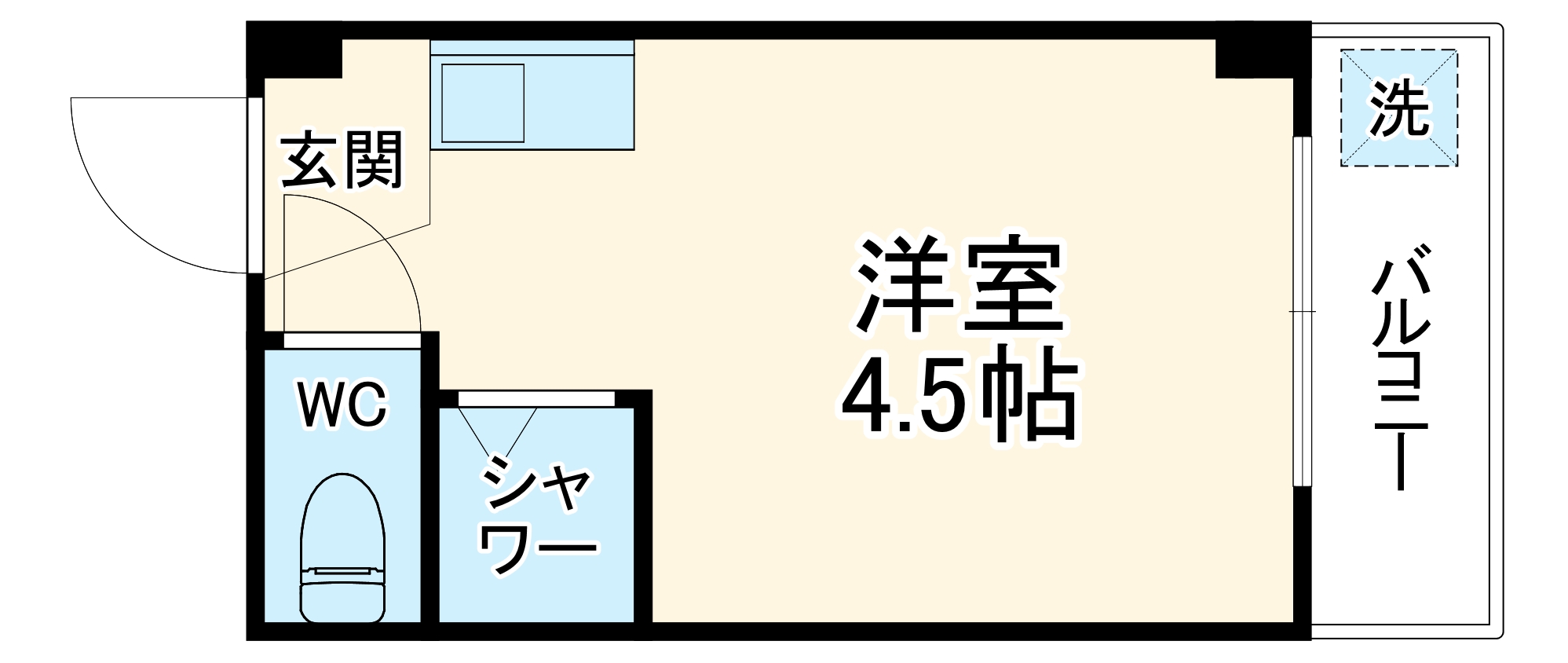 清水728ハイツの間取り