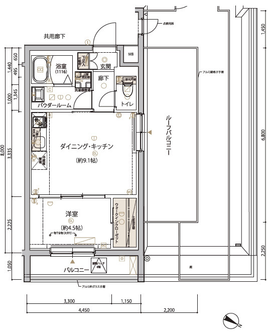 ARCOBALENO SHIMURASAKAUEの間取り