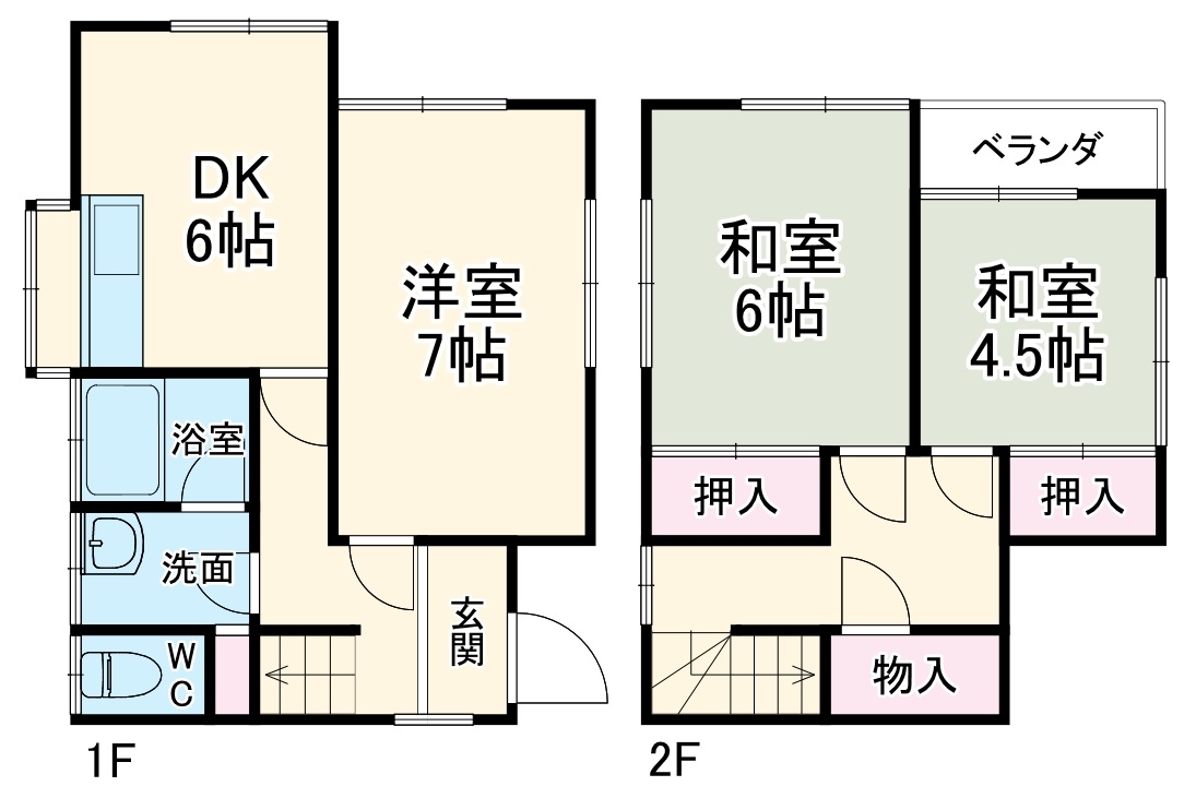 越谷市大里戸建ての間取り