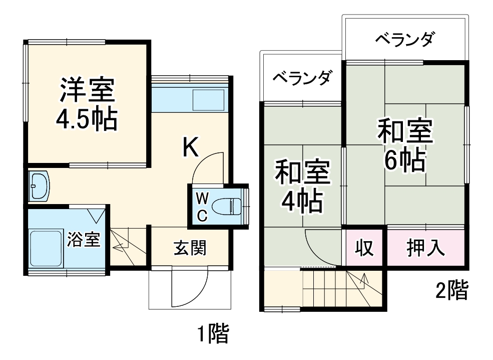 ペット2匹可戸建の間取り