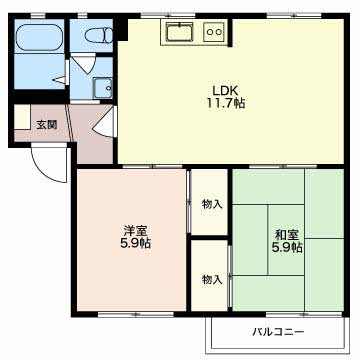 フレグランス50 Aの間取り
