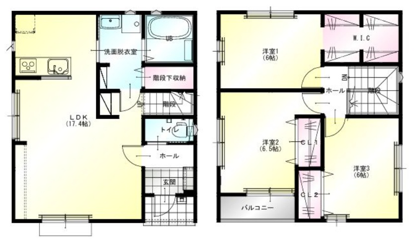 グランドールA棟の間取り