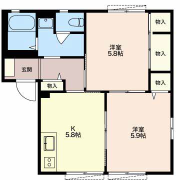 シャルム天間 Cの間取り
