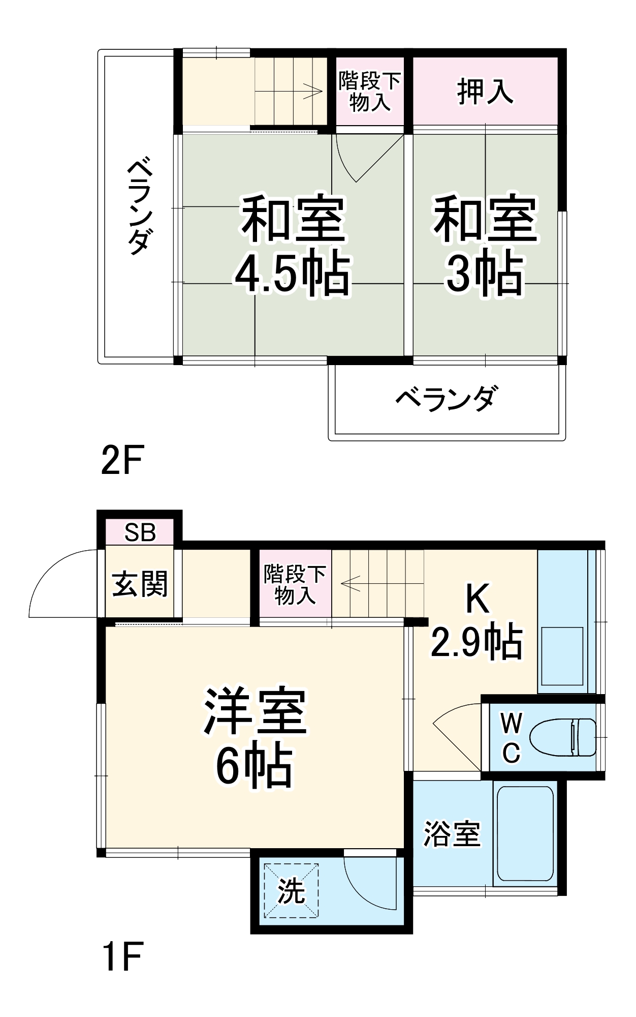 備後西１丁目貸家の間取り