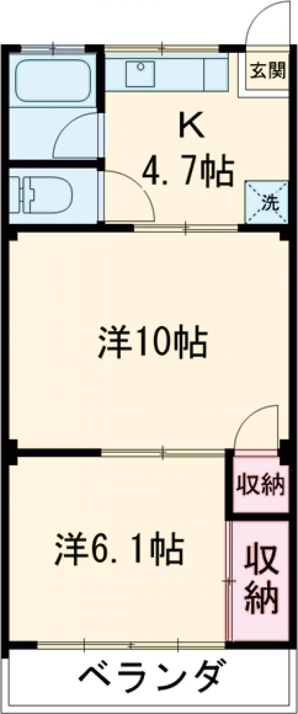 大栄コーポの間取り