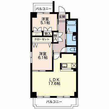 グランシャリオ薮田の間取り