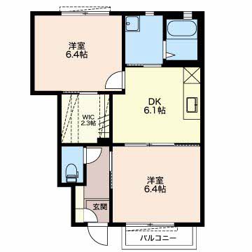 プラシードＡの間取り