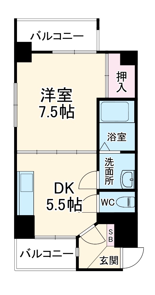 ピュアコート五条の間取り