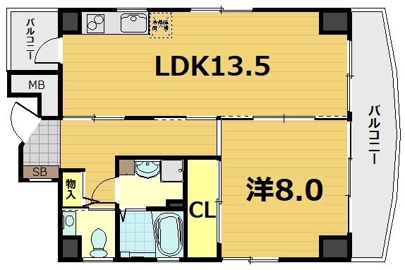 ピュアコート五条の間取り