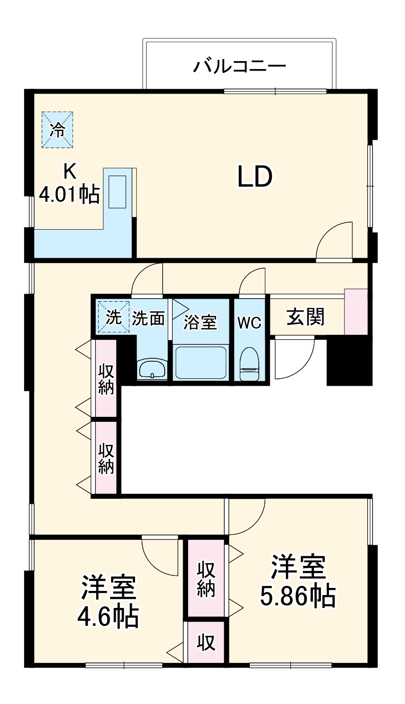 フロレスタ大倉山壱番館の間取り