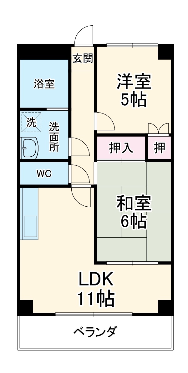 サンモールNAGATAの間取り