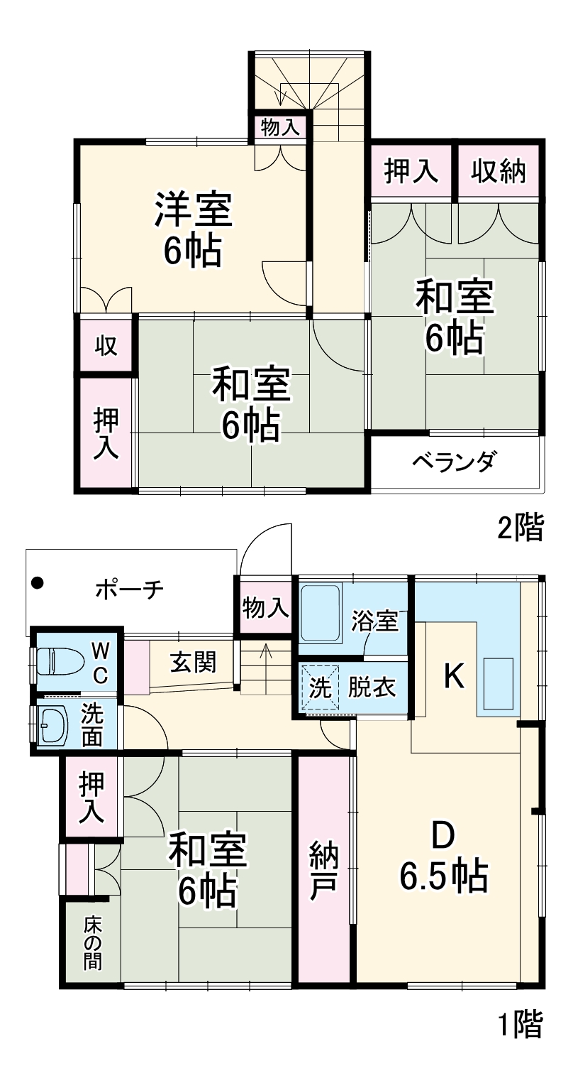 八ヶ崎６丁目貸家 の間取り