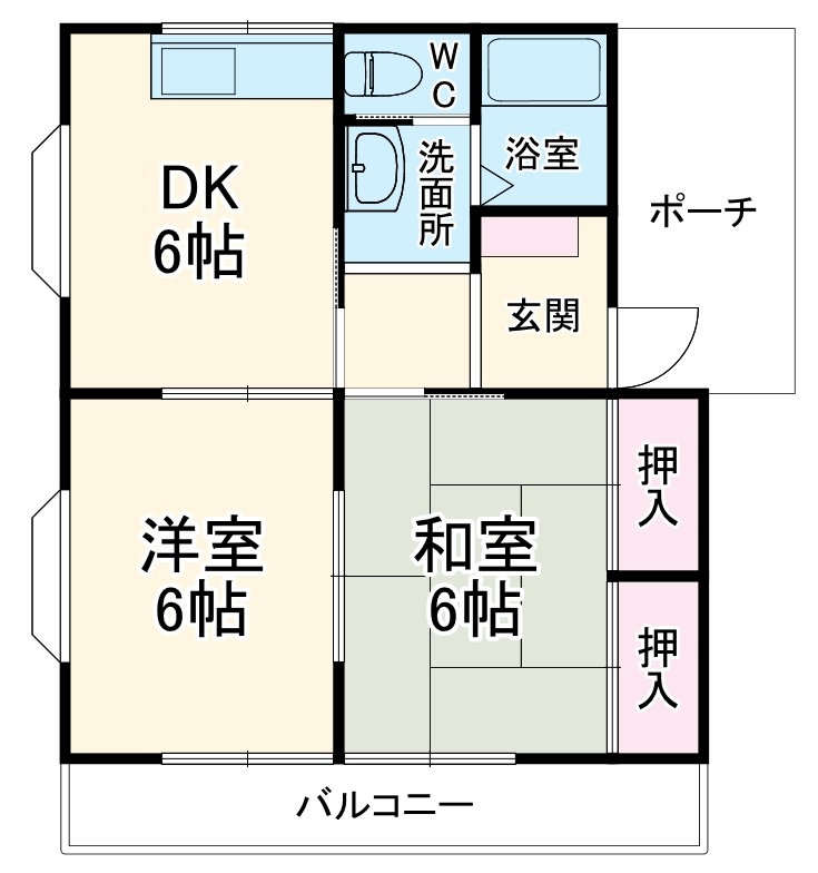 ドエル富塚　Bの間取り