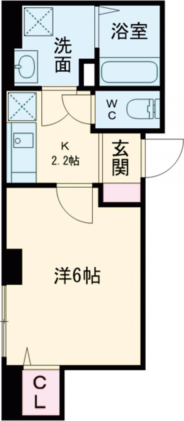 立川の完工年月（2016年3月）築の賃貸マンションの間取り