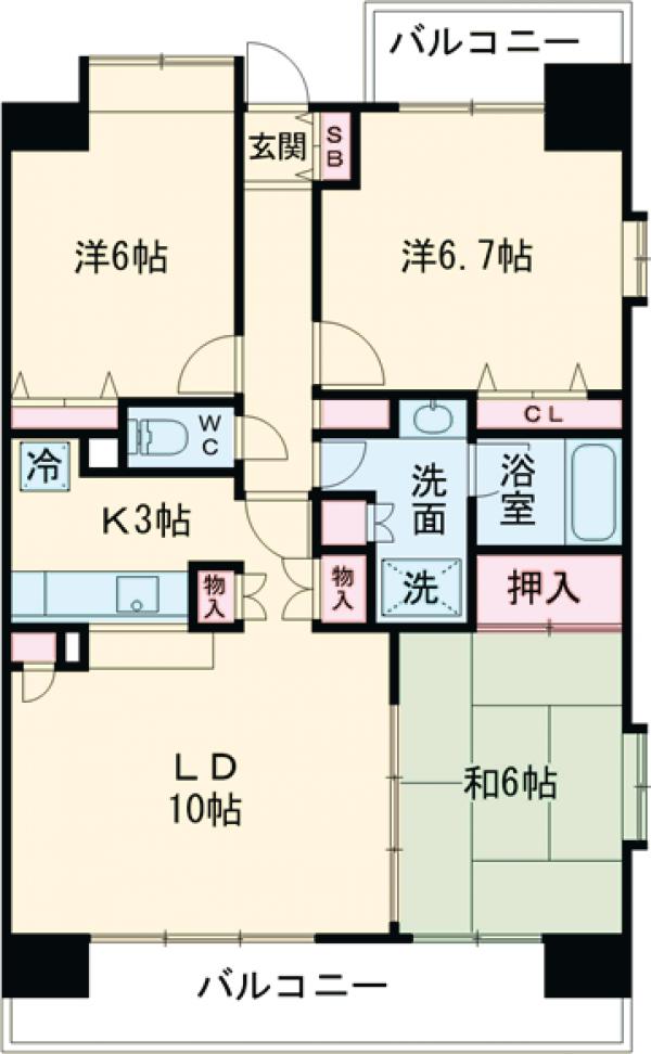 CITY SPIRE西葛西の間取り