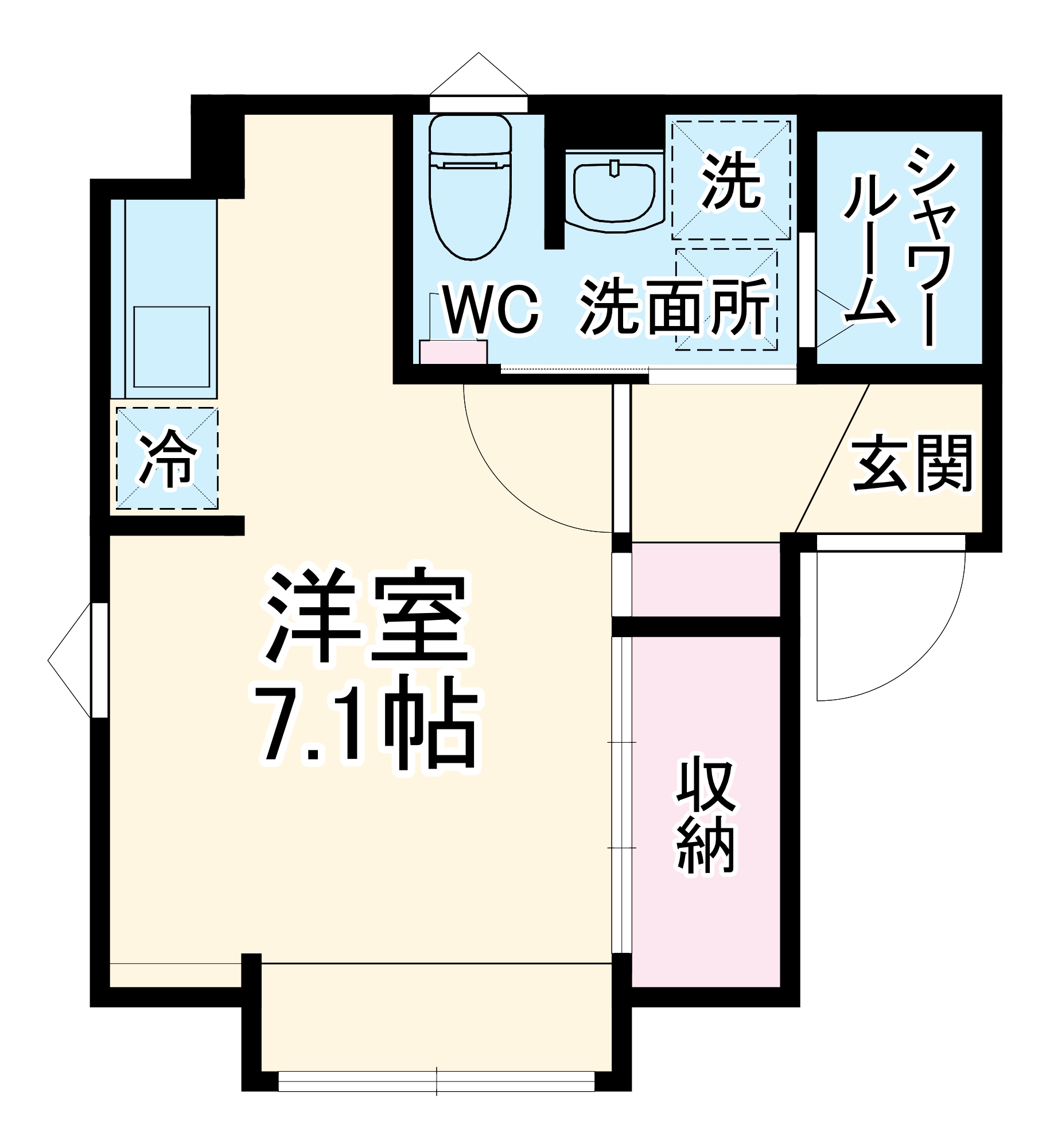 クレア市川南の間取り