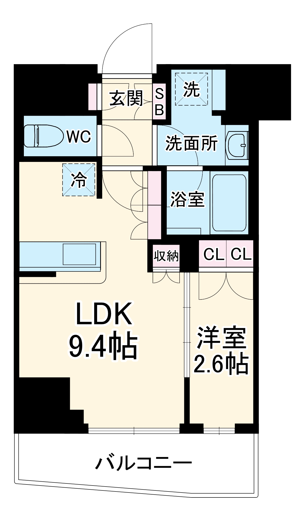 パークアクシス横浜阪東橋の間取り