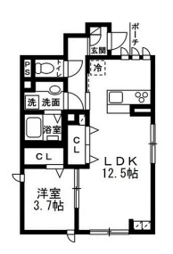 (仮)足立区大谷田AS0519　新築長屋住宅の間取り