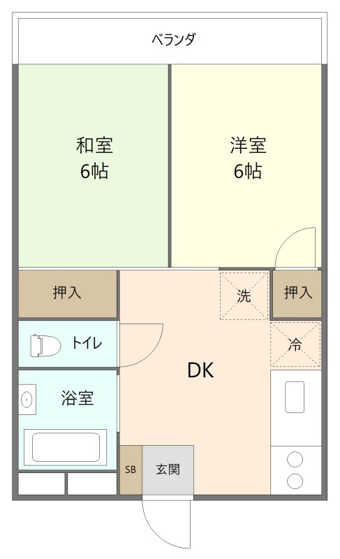 サンハイツ福田の間取り