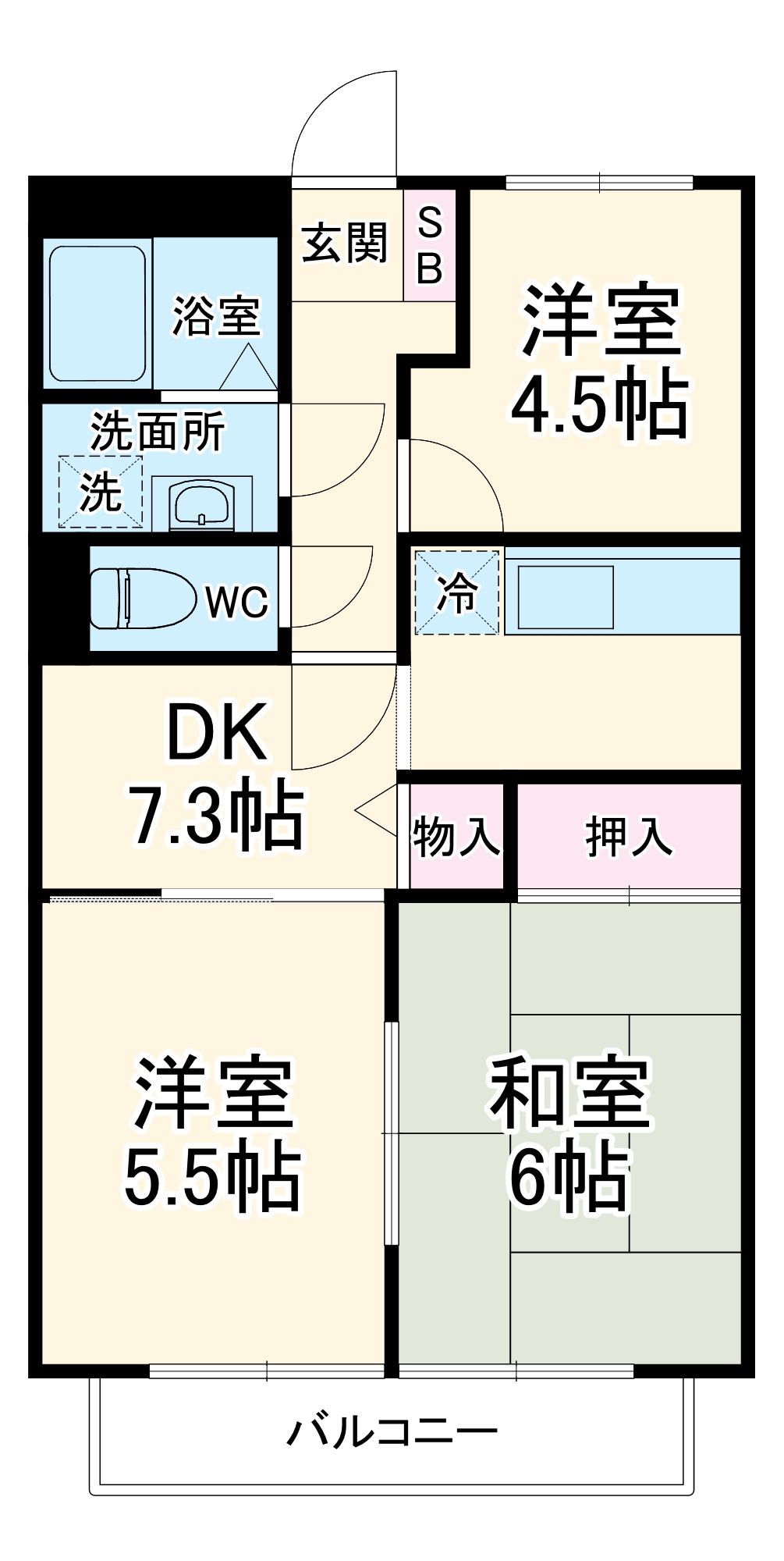 コモド浅田の間取り