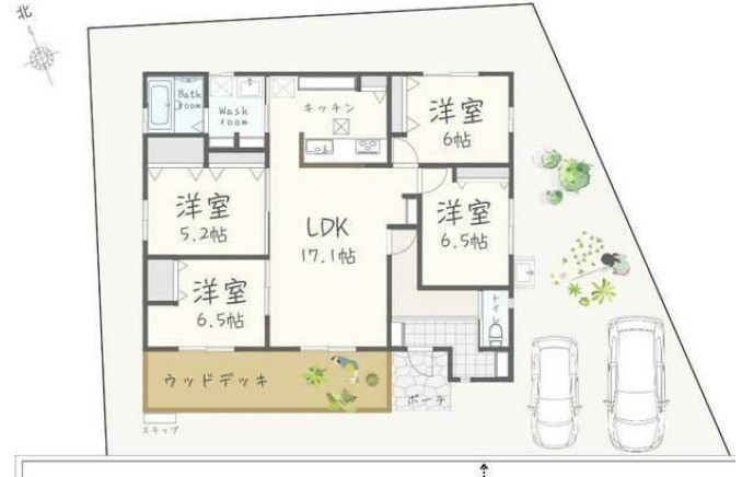FLAT STYLE Marron 11号棟の間取り