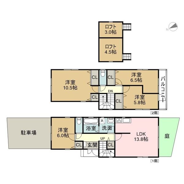松本様貸家の間取り
