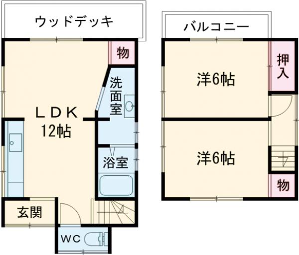 デッキハウス四谷町の間取り
