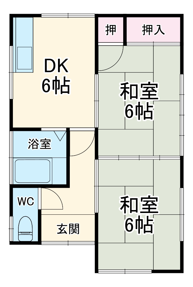加須市土手2-5-11平屋の間取り