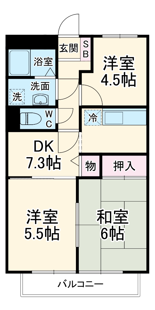 コモド浅田の間取り
