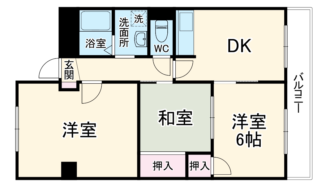 マンション楠の間取り