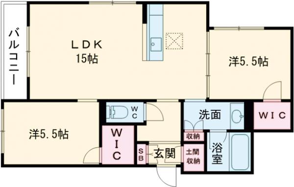 シャーメゾン桜小径の間取り
