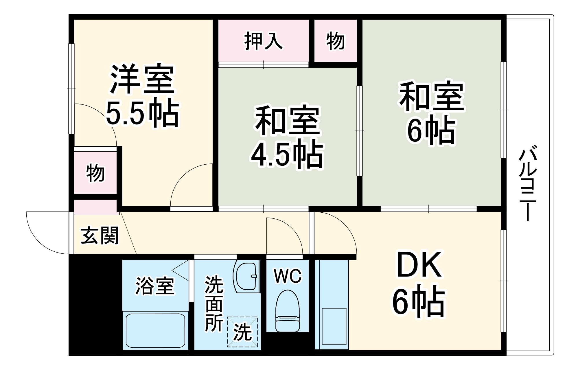 マンション楠の間取り