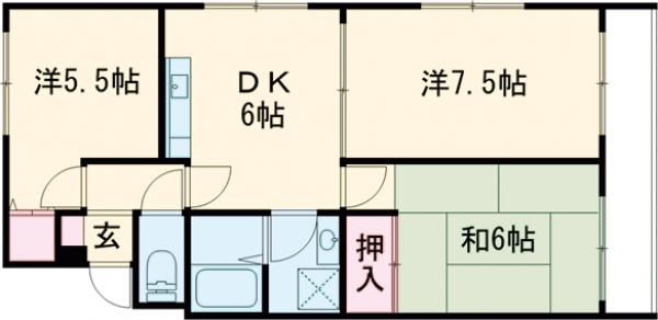 ガーデンハイツ玄琢の間取り