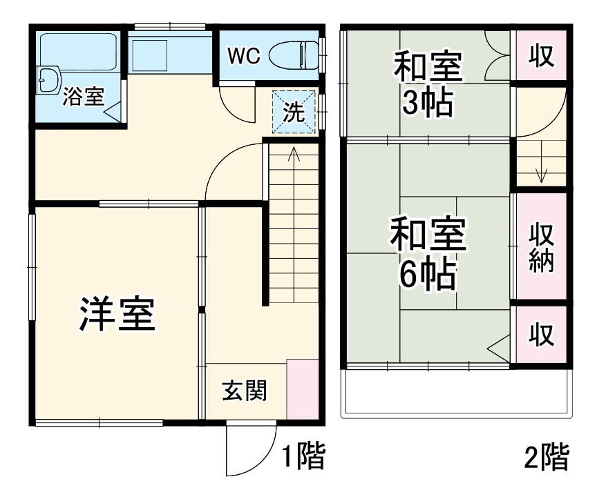 喜沢2丁目戸建の間取り