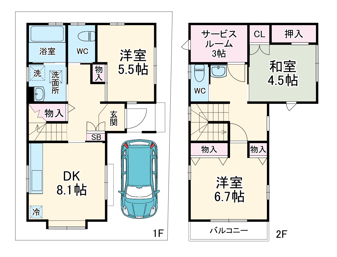 川口市本町三丁目貸家の間取り