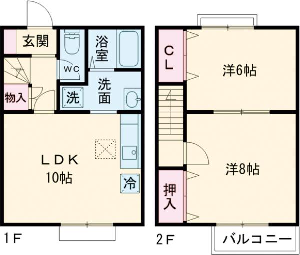 ランポ牛久の間取り