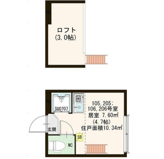 ハーモニーテラス堀ノ内の間取り