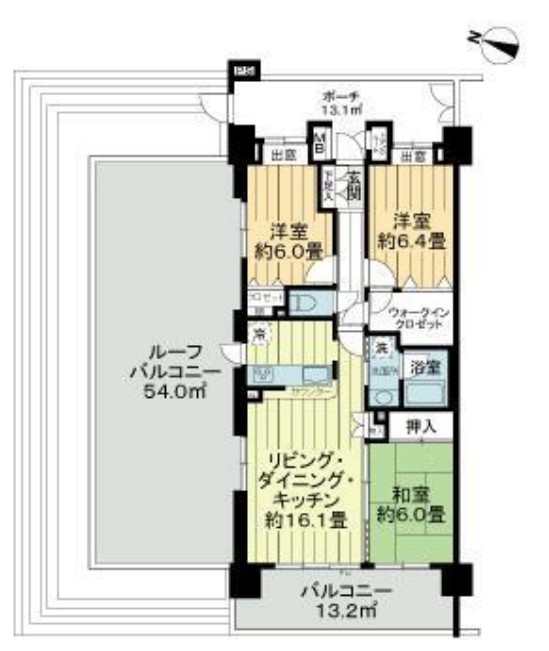 クレストフォルム横浜リヴァシスの間取り