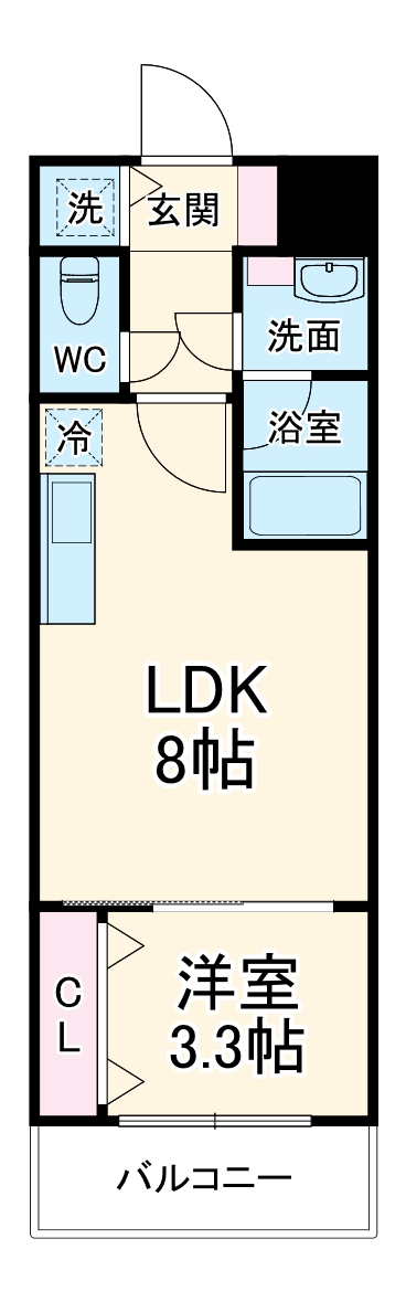 フロンティアタワー九条Ⅲの間取り